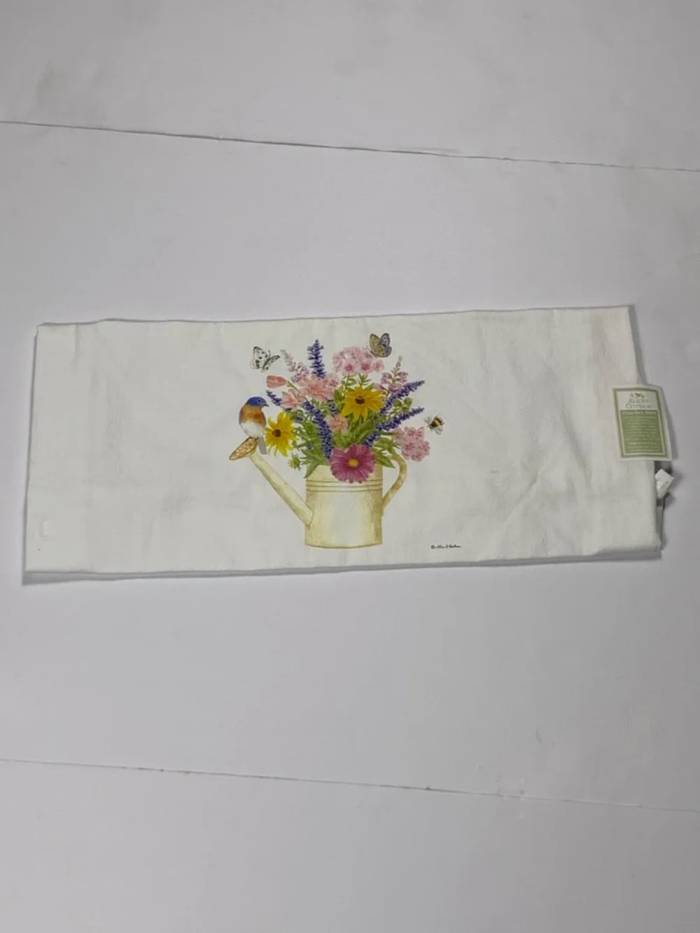 Alice's Cottage Cotton Flour Sack Kitchen Tea Towel Flower Bee Butterfly NEW